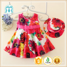 Mode-Blumen-Muster-Mädchen kleidet Baby-Mädchen-einteiliges Mädchen-Partei-Kleid-Säuglings-Kleidung